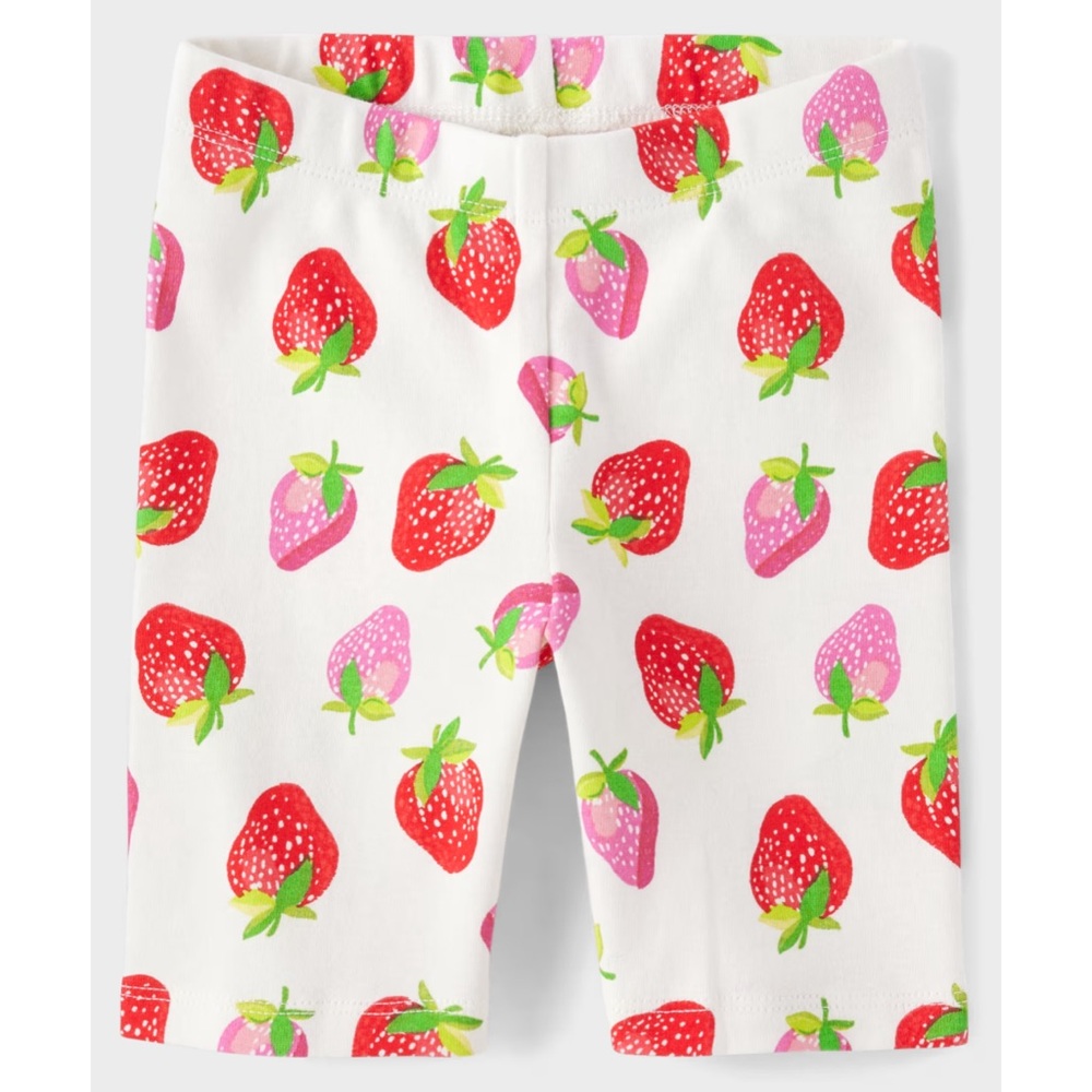🍓GIRLS SIZE 4T GYMBOREE STRAWBERRY PRINT BIKE SHORTS